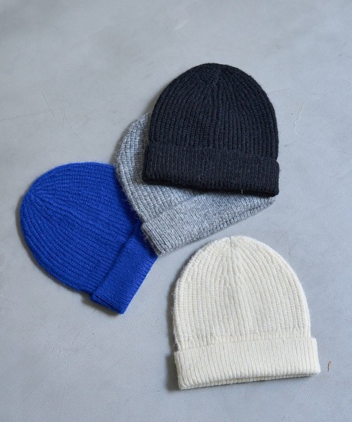 AMERICAN HOLIC(アメリカンホリック)の「リブニットCAP(ニットキャップ/ビーニー・レディース・ブラック/杢グレー/ブルー/アイボリー・FREE)」の3枚目の写真