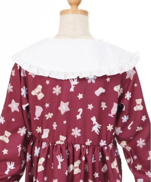 axes femme（アクシーズファム）の「アイシングクッキー柄ワンピ（ワンピース・キッズ・ネイビー/ワイン・MEDIUM/LARGE/X-LARGE）」の6枚目の写真