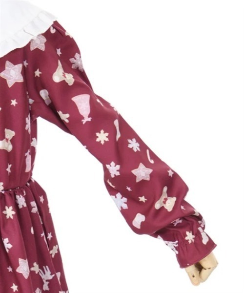 axes femme（アクシーズファム）の「アイシングクッキー柄ワンピ（ワンピース・キッズ・ネイビー/ワイン・MEDIUM/LARGE/X-LARGE）」の7枚目の写真