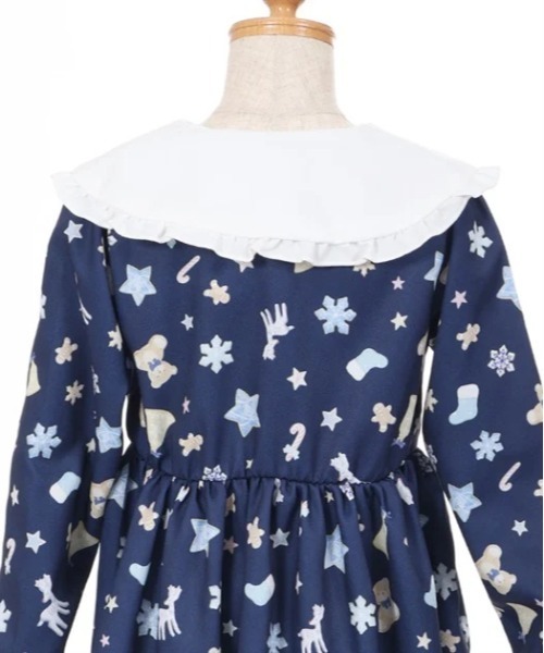 axes femme（アクシーズファム）の「アイシングクッキー柄ワンピ（ワンピース・キッズ・ネイビー/ワイン・MEDIUM/LARGE/X-LARGE）」の14枚目の写真