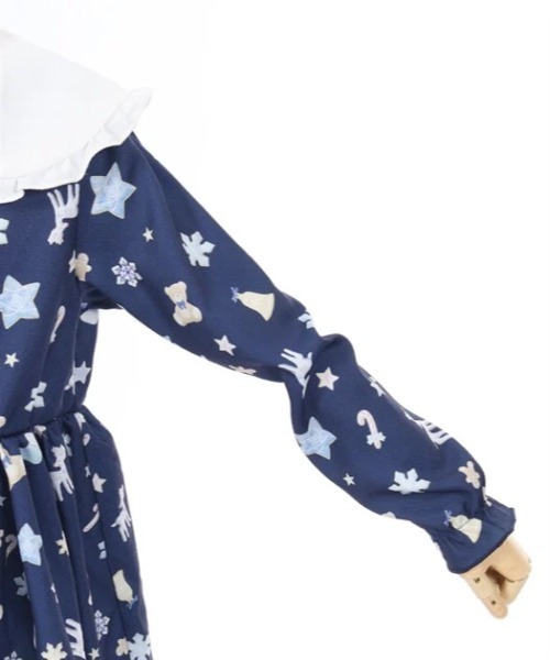 axes femme（アクシーズファム）の「アイシングクッキー柄ワンピ（ワンピース・キッズ・ネイビー/ワイン・MEDIUM/LARGE/X-LARGE）」の16枚目の写真