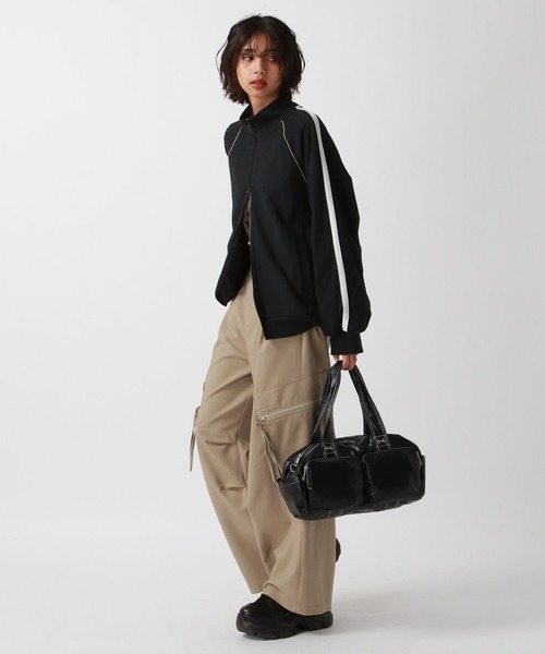 PAGEBOY TRカーゴスラックス ブラック PAGEBOY カーゴパンツ TRカーゴスラックス レディース