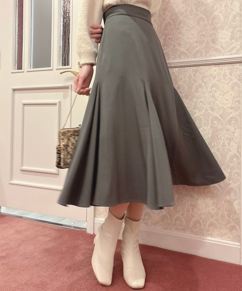 an another angelus（アンアナザーアンジェラス）の「バックレースアップトライアングルフレアースカート/ananotherangelus（スカート・レディース・グリーン/ピンク系その他・FREE）」の4枚目の写真