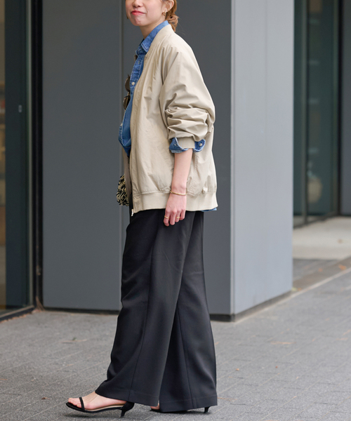 JOURNAL STANDARD relume(ジャーナルスタンダード レリューム)の「《追加》ウォッシャブルナイロンタッサーMA-1(MA-1・レディース・ネイビー/カーキ/ベージュ・FREE)」の8枚目の写真