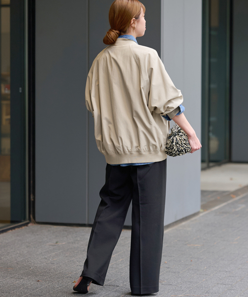 JOURNAL STANDARD relume(ジャーナルスタンダード レリューム)の「《追加》ウォッシャブルナイロンタッサーMA-1(MA-1・レディース・ネイビー/カーキ/ベージュ・FREE)」の7枚目の写真