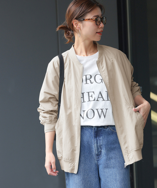 JOURNAL STANDARD relume(ジャーナルスタンダード レリューム)の「《追加》ウォッシャブルナイロンタッサーMA-1(MA-1・レディース・ネイビー/カーキ/ベージュ・FREE)」の15枚目の写真