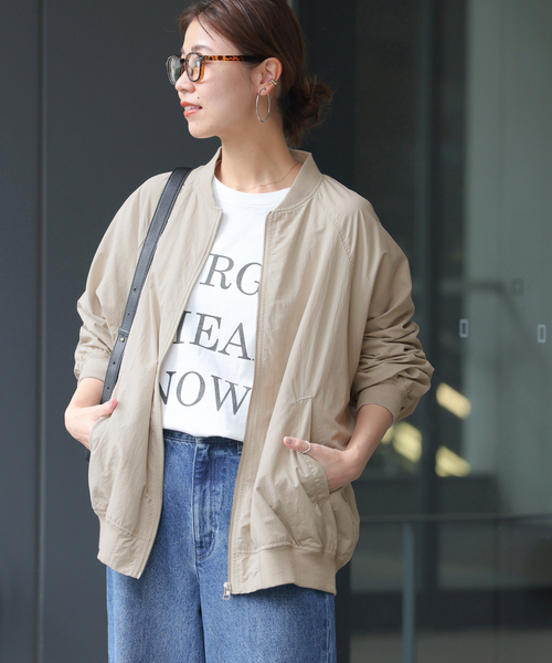 JOURNAL STANDARD relume(ジャーナルスタンダード レリューム)の「《追加》ウォッシャブルナイロンタッサーMA-1(MA-1・レディース・ネイビー/カーキ/ベージュ・FREE)」の13枚目の写真