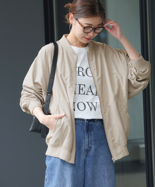 JOURNAL STANDARD relume(ジャーナルスタンダード レリューム)の「《追加》ウォッシャブルナイロンタッサーMA-1(MA-1・レディース・ネイビー/カーキ/ベージュ・FREE)」の17枚目の写真