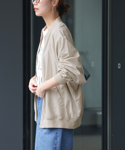 JOURNAL STANDARD relume(ジャーナルスタンダード レリューム)の「《追加》ウォッシャブルナイロンタッサーMA-1(MA-1・レディース・ネイビー/カーキ/ベージュ・FREE)」の18枚目の写真