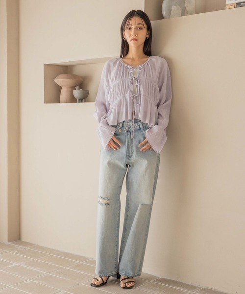 samochan出品 セール】CONE／アシメデニムパンツ 252606（デニムパンツ