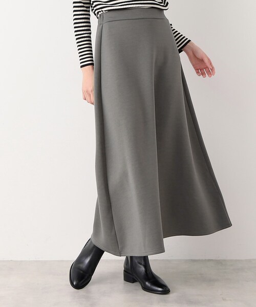 Dessin(デッサン)の「【ウエストゴム・洗える】ダンボールジャージマーメイドスカート(S~L)(スカート・レディース・チャコールグレー/ネイビー・01/02/03)」の4枚目の写真
