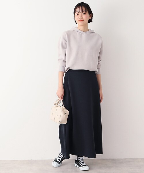 Dessin(デッサン)の「【ウエストゴム・洗える】ダンボールジャージマーメイドスカート(S~L)(スカート・レディース・チャコールグレー/ネイビー・01/02/03)」の8枚目の写真