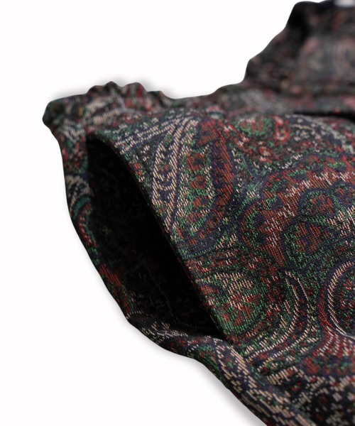 my beautiful landlet(マイビューティフルランドレット)の「【my beautiful landlet】 PAISLEY GOBELIN WEAVING WIDE SHORT PANTS(その他パンツ・メンズ・ネイビー/ベージュ/グリーン・1/0)」の15枚目の写真