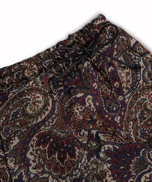 my beautiful landlet(マイビューティフルランドレット)の「【my beautiful landlet】 PAISLEY GOBELIN WEAVING WIDE SHORT PANTS(その他パンツ・メンズ・ネイビー/ベージュ/グリーン・1/0)」の11枚目の写真