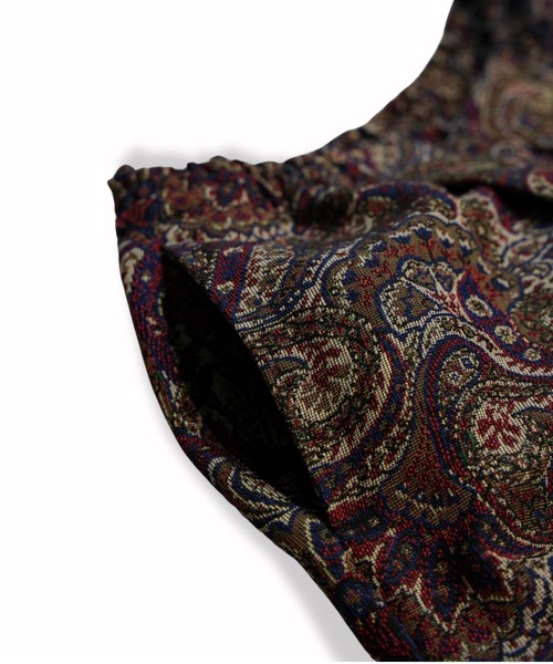 my beautiful landlet(マイビューティフルランドレット)の「【my beautiful landlet】 PAISLEY GOBELIN WEAVING WIDE SHORT PANTS(その他パンツ・メンズ・ネイビー/ベージュ/グリーン・1/0)」の12枚目の写真