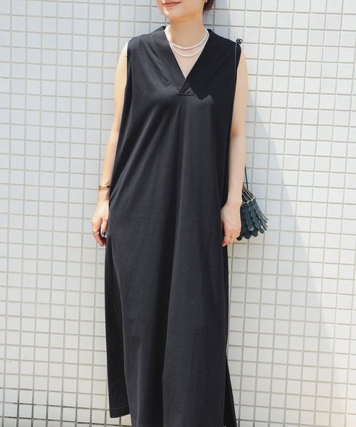 【未着用】MAM MAXICIMAM マキシマム ワンピース B:MING by BEAMS（ビーミング by ビームス）Vネック マキシ