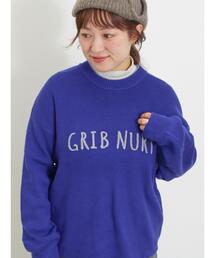 ◎レタリング配色ニット