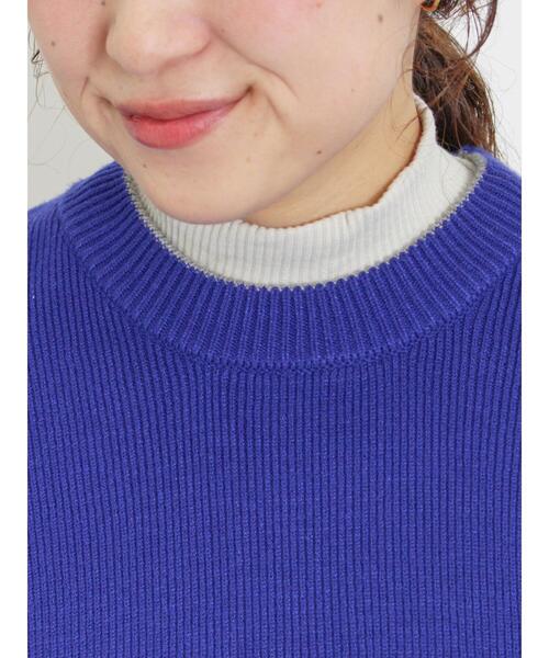 Samansa Mos2(サマンサ モスモス)の「◎レタリング配色ニット(ニット/セーター・レディース・チャコールグレー/ブルー/キナリ/グレー・F)」の9枚目の写真