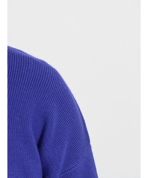 Samansa Mos2(サマンサ モスモス)の「◎レタリング配色ニット(ニット/セーター・レディース・チャコールグレー/ブルー/キナリ/グレー・F)」の10枚目の写真