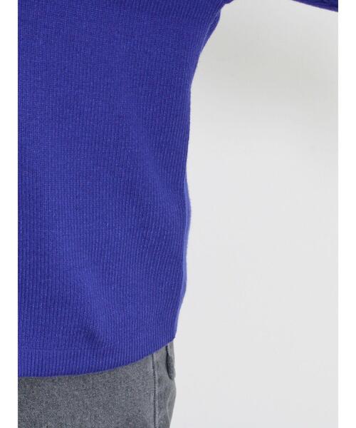 Samansa Mos2(サマンサ モスモス)の「◎レタリング配色ニット(ニット/セーター・レディース・チャコールグレー/ブルー/キナリ/グレー・F)」の13枚目の写真