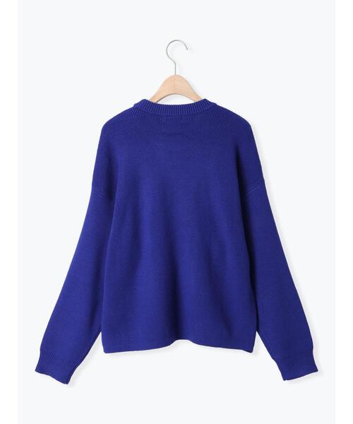 Samansa Mos2(サマンサ モスモス)の「◎レタリング配色ニット(ニット/セーター・レディース・チャコールグレー/ブルー/キナリ/グレー・F)」の19枚目の写真