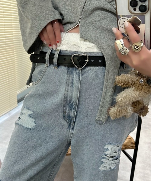 Alley Tokyo（アリートーキョー）の「ハートのベルト（ベルト・レディース・ブラック・FREE）」の2枚目の写真