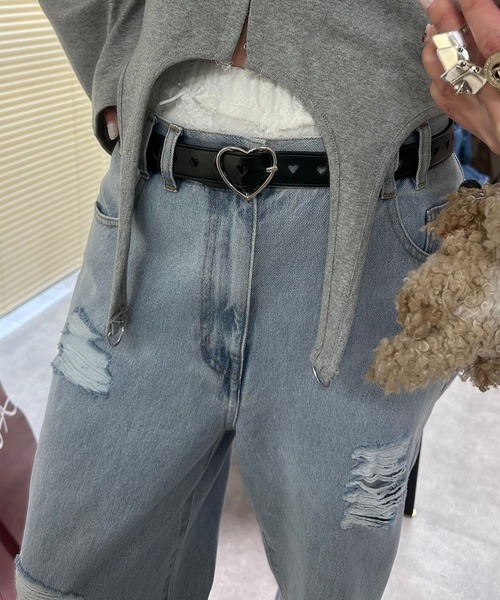 Alley Tokyo（アリートーキョー）の「ハートのベルト（ベルト・レディース・ブラック・FREE）」の5枚目の写真