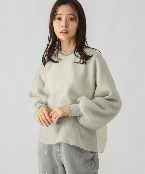 セール】裏毛シフォンドッキングプルオーバー/147632（Tシャツ
