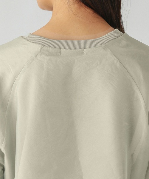 GLOBAL WORK(グローバルワーク)の「裏毛シフォンドッキングプルオーバー/147632(Tシャツ/カットソー・レディース・グレイッシュベージュ/ミント/アイボリー/ブラック・MEDIUM/LARGE)」の14枚目の写真