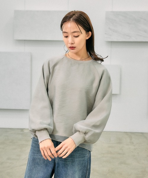 セール】裏毛シフォンドッキングプルオーバー/147632（Tシャツ