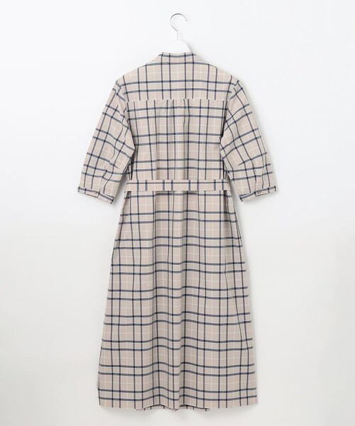 J.PRESS(ジェイプレス)の「【洗える】コンパクトチェック シャツカラー ワンピース(シャツワンピース・レディース・ネイビー系3/ベージュ系3・T13/T15)」の12枚目の写真