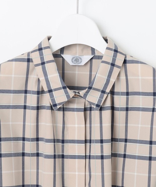 J.PRESS(ジェイプレス)の「【洗える】コンパクトチェック シャツカラー ワンピース(シャツワンピース・レディース・ネイビー系3/ベージュ系3・T13/T15)」の13枚目の写真