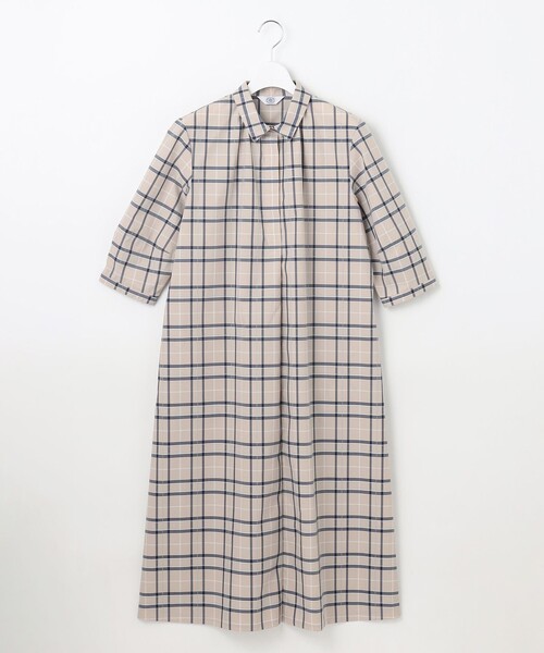 J.PRESS(ジェイプレス)の「【洗える】コンパクトチェック シャツカラー ワンピース(シャツワンピース・レディース・ネイビー系3/ベージュ系3・T13/T15)」の20枚目の写真