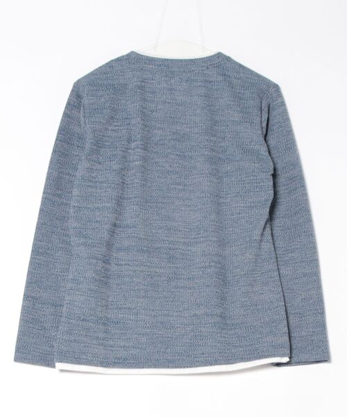 NAVY(ネイビー)の「NAVY メランジ調 レイヤードTシャツ(Tシャツ/カットソー・メンズ・ベージュ系/ブラック系/ネイビー系・M/S/XL/L)」の6枚目の写真