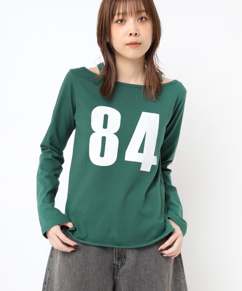 tシャツ M2376 オフショルナンバリングプルオーバー レディース RNA tシャツ M2376 オフショルナンバリングプルオーバー