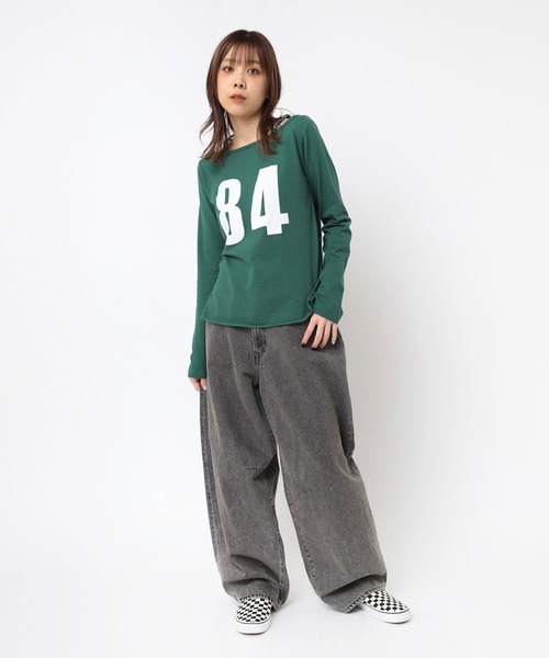 RNA（アールエヌエー）の「M2376 オフショルナンバリングプルオーバー（Tシャツ/カットソー・レディース・ホワイト/グリーン/ブラック・MEDIUM）」の14枚目の写真