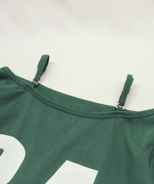 RNA（アールエヌエー）の「M2376 オフショルナンバリングプルオーバー（Tシャツ/カットソー・レディース・ホワイト/グリーン/ブラック・MEDIUM）」の18枚目の写真