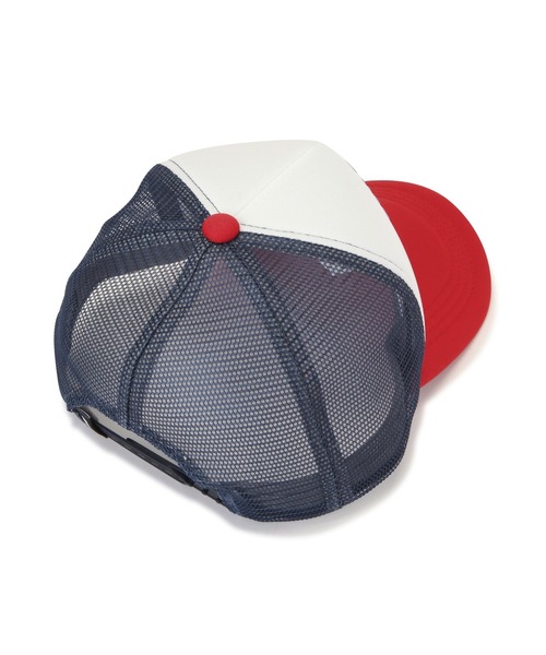 AVIREX(アヴィレックス)の「VARSITY RADIO MOTIF MESHCAP / バーシティ ラジオモチーフ メッシュキャップ / AVIREX / アヴィレックス(キャップ・メンズ・チャコールグレー/レッド・F)」の5枚目の写真