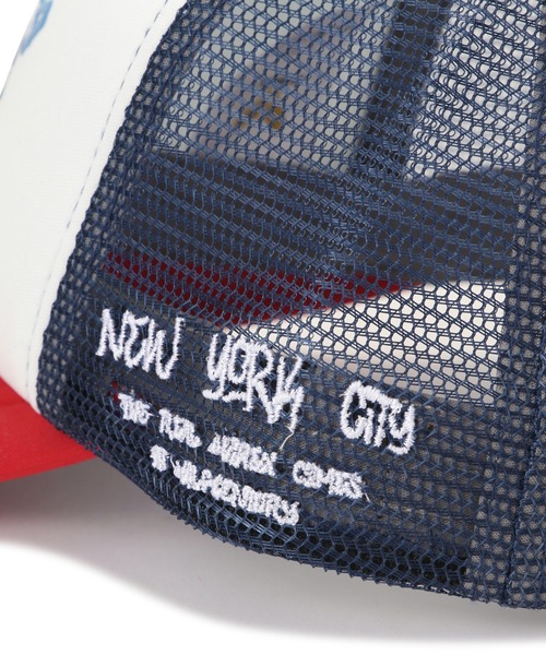 AVIREX(アヴィレックス)の「VARSITY RADIO MOTIF MESHCAP / バーシティ ラジオモチーフ メッシュキャップ / AVIREX / アヴィレックス(キャップ・メンズ・チャコールグレー/レッド・F)」の9枚目の写真