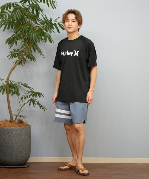 Hurley/ハーレー 半袖Tシャツ UVケアラッシュガード/水陸両用