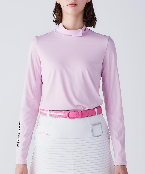 archivio(アルチビオ)の「<LADIES>UV速乾ハイネックプルオーバー(Tシャツ/カットソー・レディース・ピンク/ホワイト/ブラック・S/M/L)」の13枚目の写真