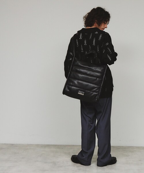 tk.TAKEO KIKUCHI（ティーケータケオキクチ）の「【パフィーシリーズ】2WAYトートショルダーバッグ（トートバッグ・メンズ・ブラック系/ブラック/スモーキーグリーン系1/ブルー系その他2・00）」の7枚目の写真