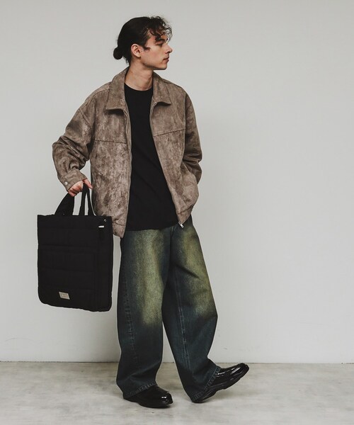 tk.TAKEO KIKUCHI（ティーケータケオキクチ）の「【パフィーシリーズ】2WAYトートショルダーバッグ（トートバッグ・メンズ・ブラック系/ブラック/スモーキーグリーン系1/ブルー系その他2・00）」の9枚目の写真