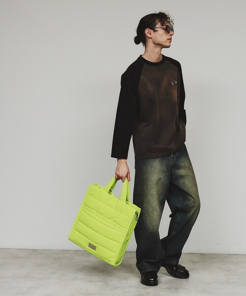 tk.TAKEO KIKUCHI（ティーケータケオキクチ）の「【パフィーシリーズ】2WAYトートショルダーバッグ（トートバッグ・メンズ・ブラック系/ブラック/スモーキーグリーン系1/ブルー系その他2・00）」の11枚目の写真