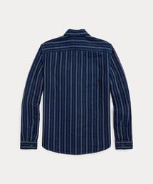 RRL ダブルアールエル インディゴ ストライプ ワークシャツ Lサイズ メンズ 91648952_b_01_215.jpg