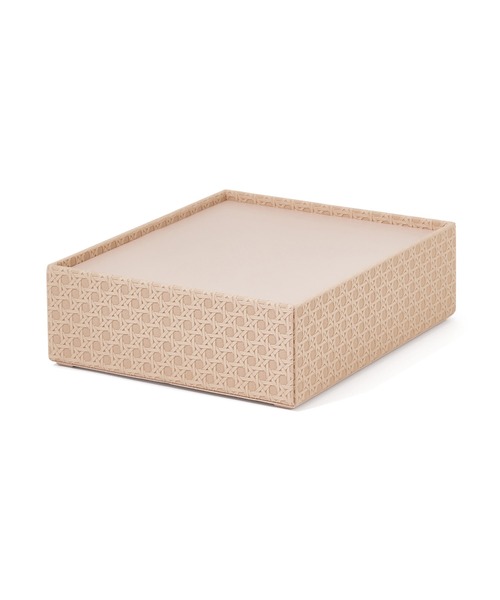 エンボス ステーショナリーボックス L ピンク（ステーショナリー