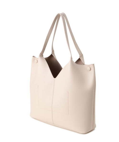 NATURAL BEAUTY BASIC（ナチュラルビューティーベーシック）の「◇ユースフルビッグトートバッグ（トートバッグ・レディース・ベージュ/ブラック・ﾌﾘ-）」の5枚目の写真