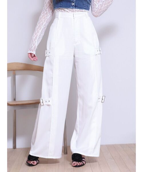 EATME（イートミー）の「サイドベルトワイドパンツ（その他パンツ・レディース・オフホワイト/グレー・SMALL/MEDIUM）」の3枚目の写真