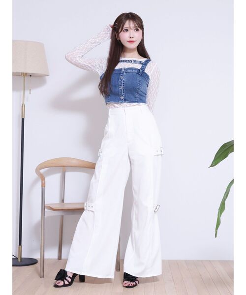 EATME（イートミー）の「サイドベルトワイドパンツ（その他パンツ・レディース・オフホワイト/グレー・SMALL/MEDIUM）」の7枚目の写真