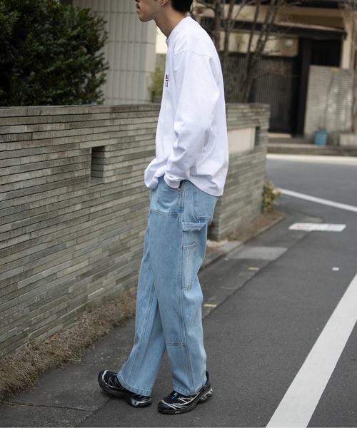 UNIVERSAL OVERALL（ユニバーサルオーバーオール）の「DENIM PAINTER PANTS（デニムパンツ・メンズ・ブラック/ブルー・M/L）」の12枚目の写真